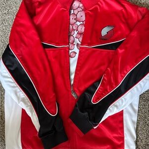 Red and Black Zip-Up Jacket